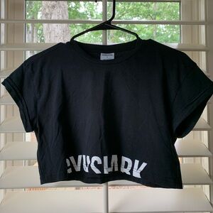 Black Cropped Gymshark Tshirt